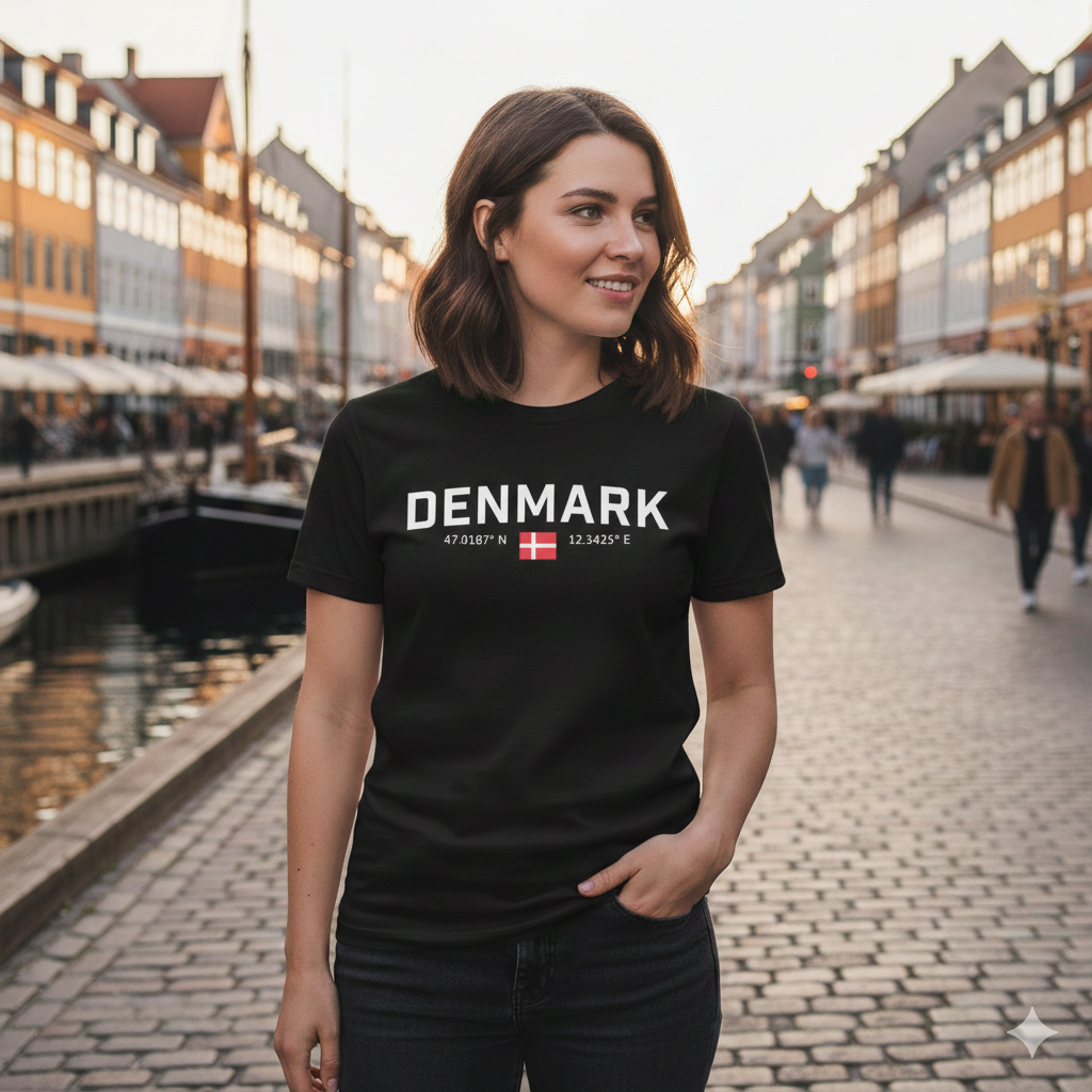 Denmark - Dark Unisex organic cotton t-shirt